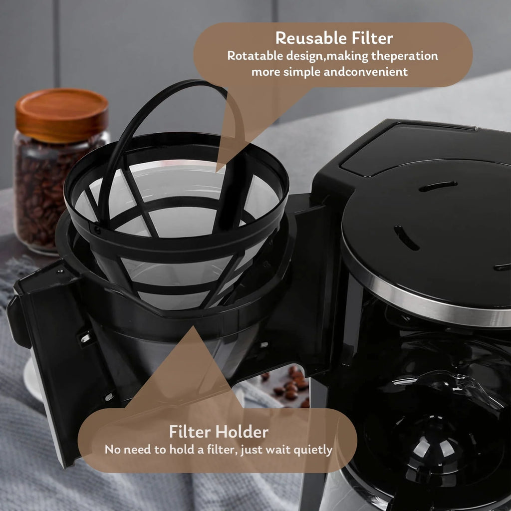 10-Cup Programmable Coffee Maker with Timer, Auto Shut Off, White B7127