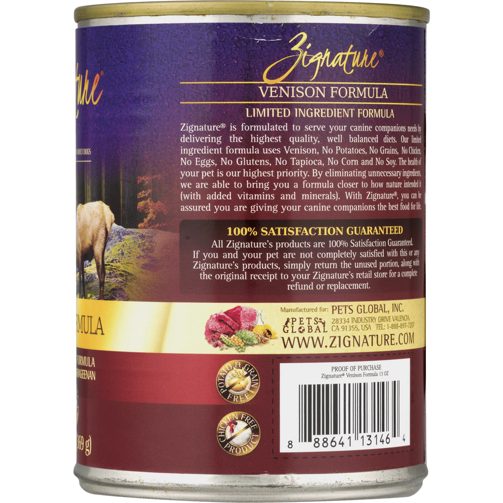 Venison Formula Wet Dog Food 13 Oz B18410