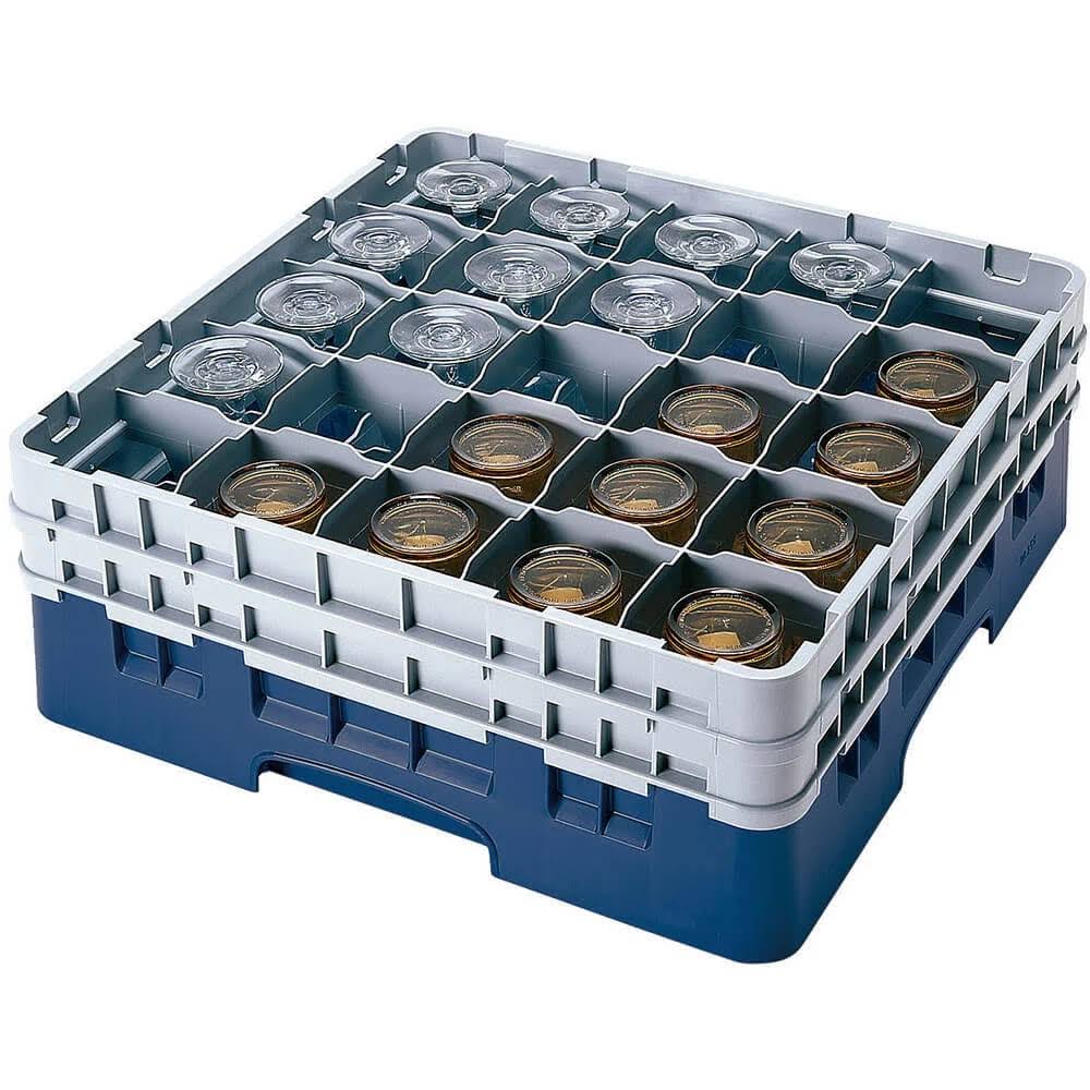Navy Blue 25-Compartment Full Size Glass Rack N981