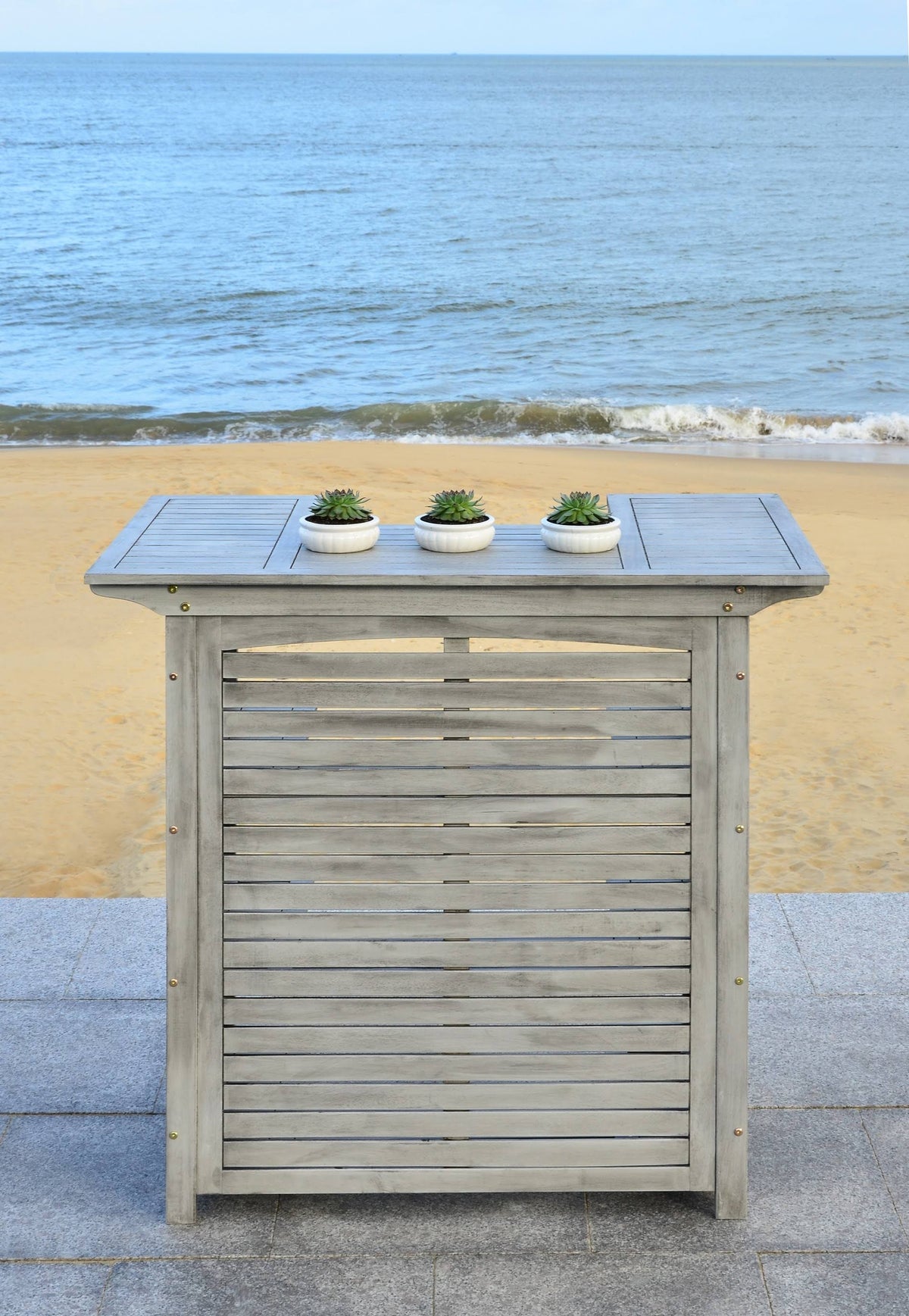 Grey Wash Bar Table I56915