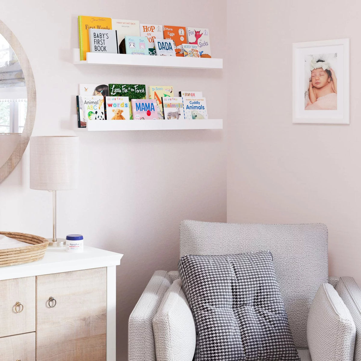 White Set of 2 Wall Floating Shelves Z811406
