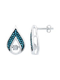 10kt White Gold Teardrop Earrings 1/4 Cttw L2088