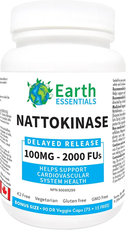 Nattokinase 90 Veggie Caps 100 mg Delayed Release W7772