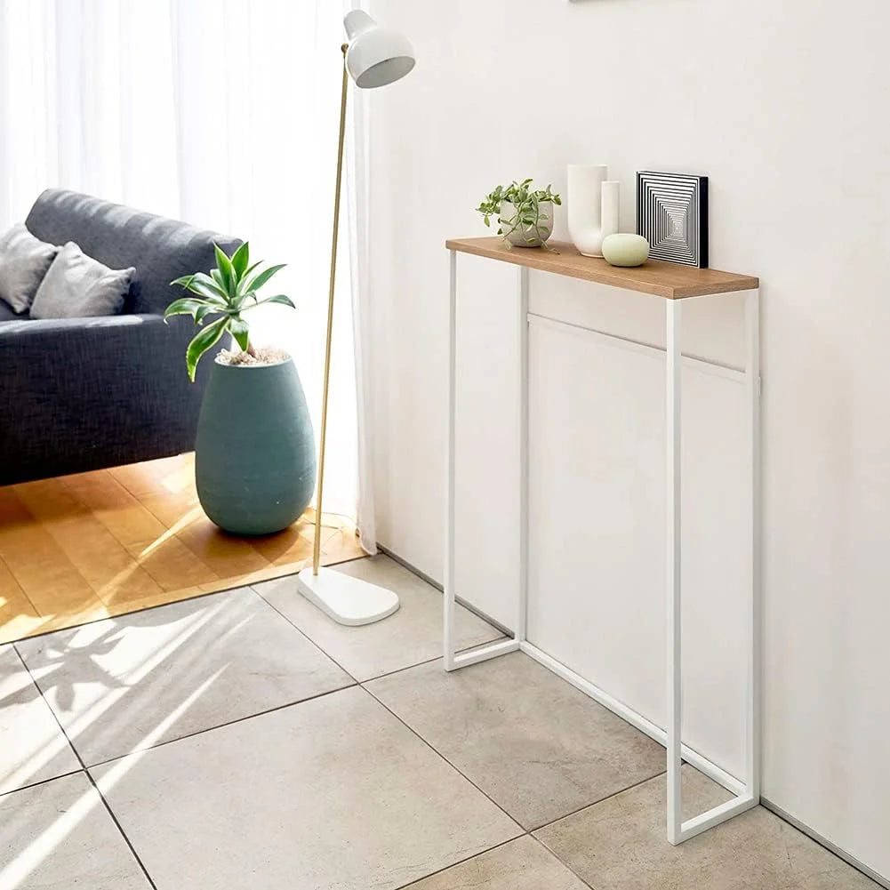 Slim Narrow Metal and Wood Console Table S36056