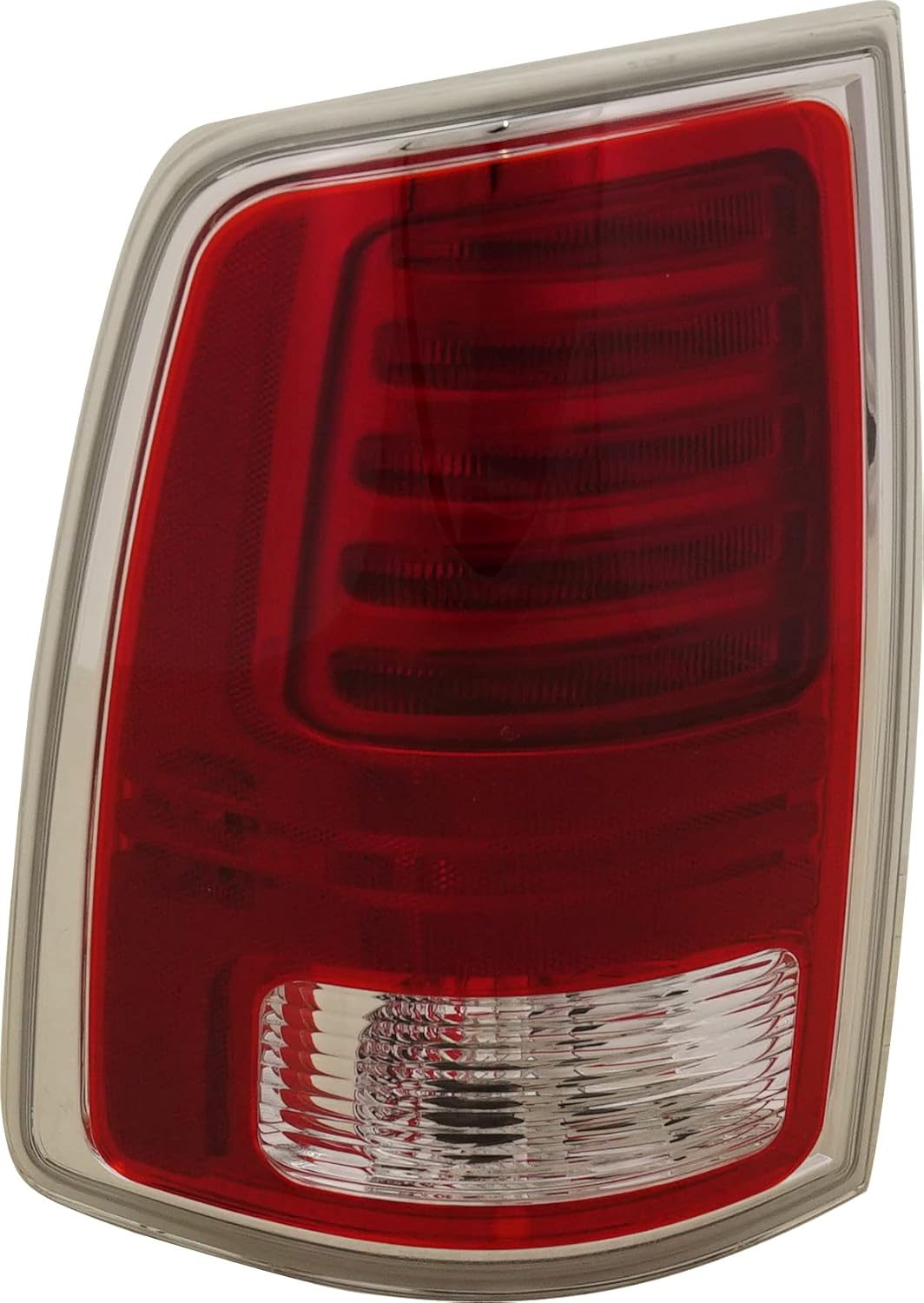 Tail Light Compatible with 2013-2018 Ram 1500/2500 Clear & Red Lens Chrome CAPA Driver Side C465