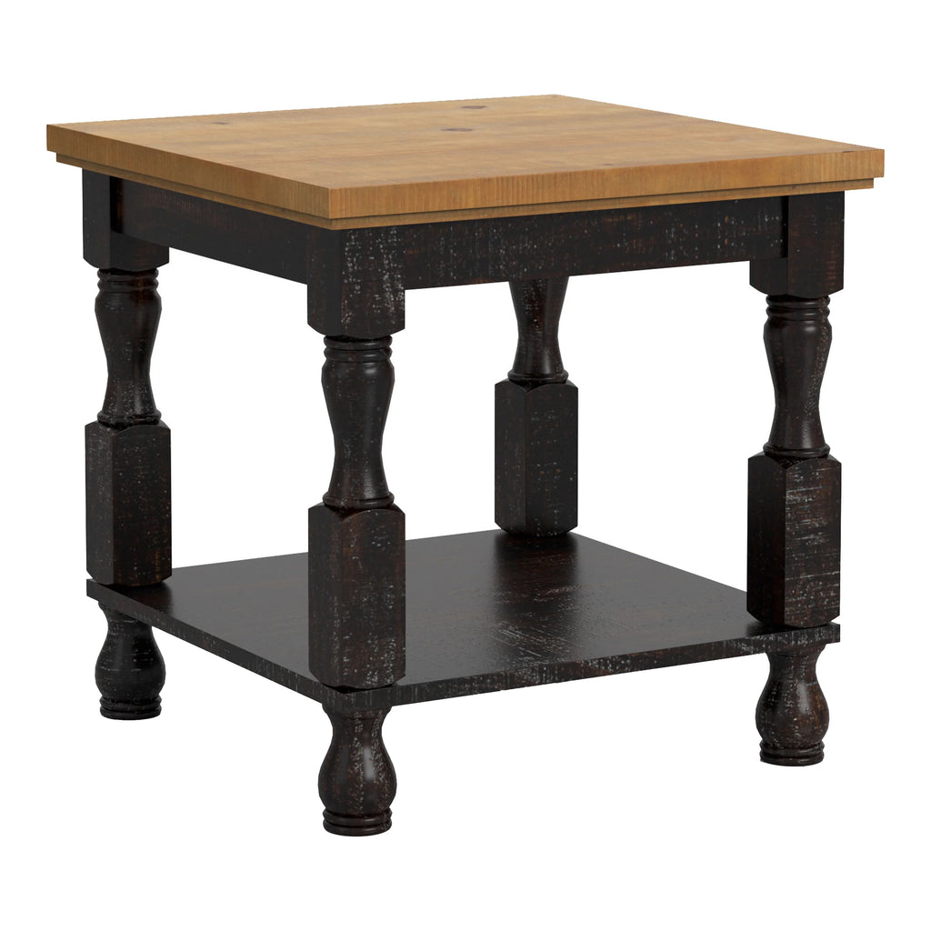 Antique Black Oak End Table J71689