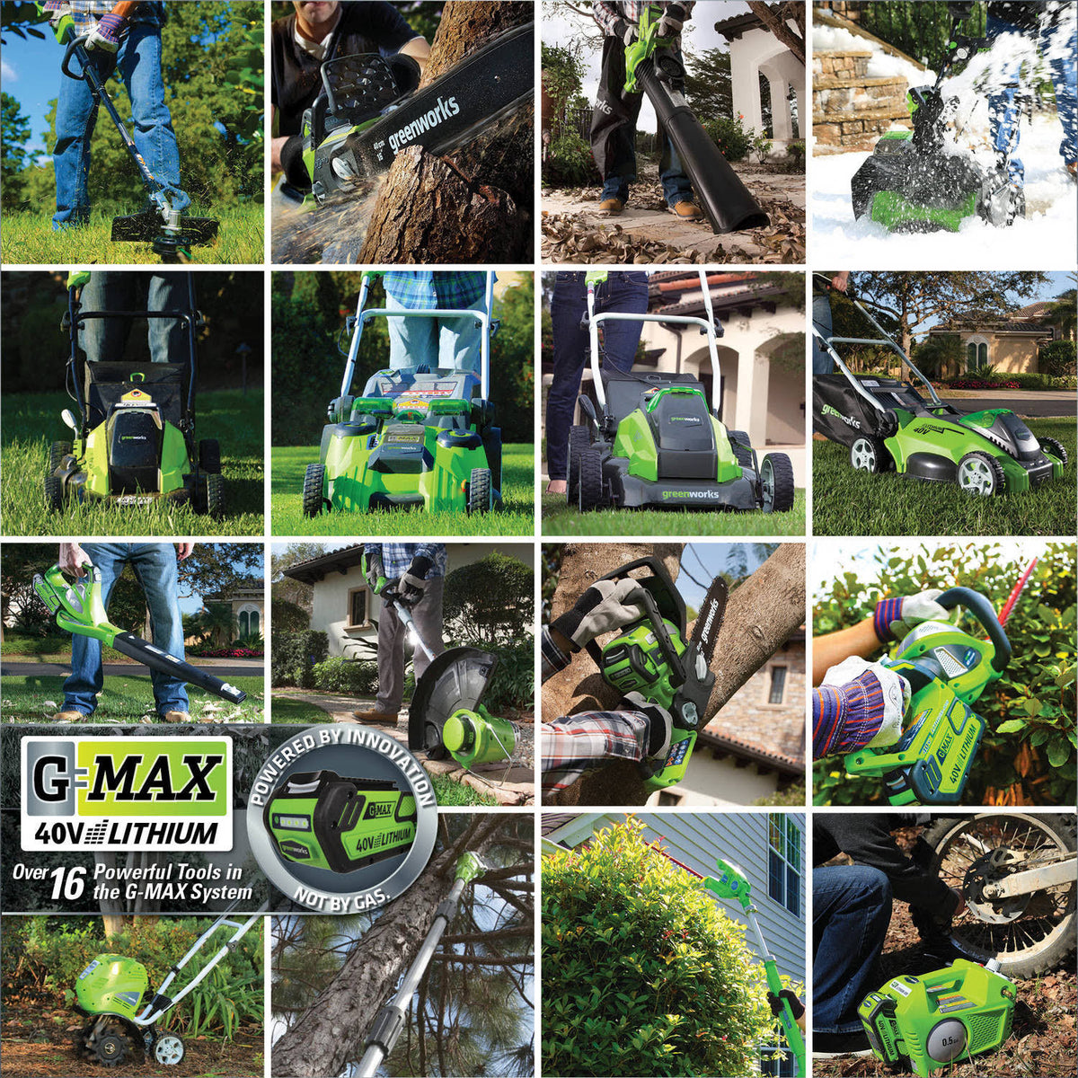 3-in-1 Cordless Walk-Behind Push Mower 40V J73332