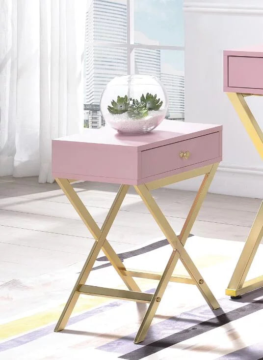 Pink & Gold Side Table L107832