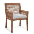 Havana/Blue Textured Solid Dining Chair U400