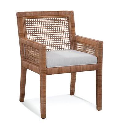 Havana/Blue Textured Solid Dining Chair U400