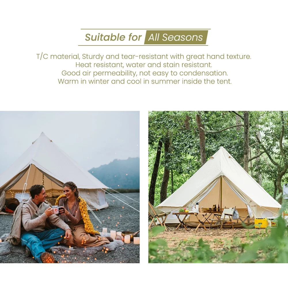 Canvas Bell Tent with Stove Jack 10ft H24994