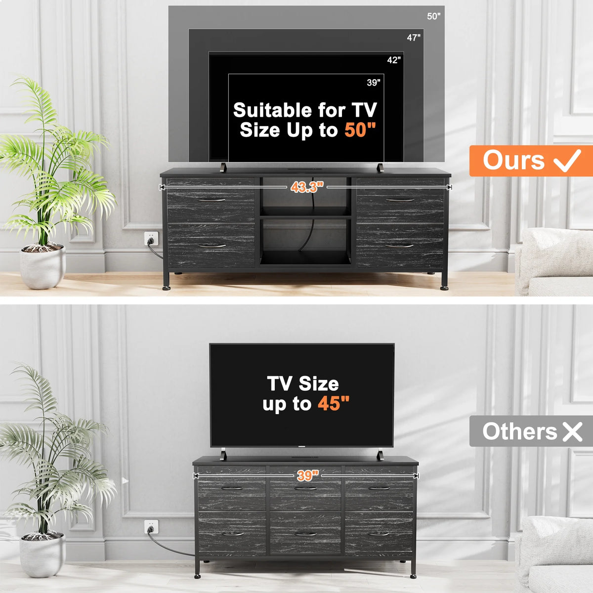 Brown 4 Drawer Dresser TV Stand A351813