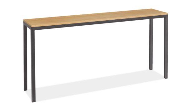 Maple Top Console Table with Natural Steel Base R95079