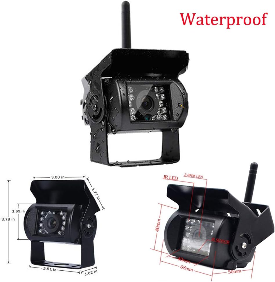 Waterproof Wireless Backup Camera and 7" HD LCD Monitor Kit, Pack of 2 L737986