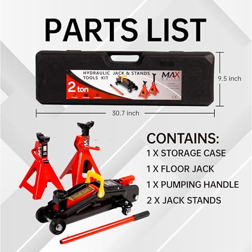 3-Ton Low-Profile Dual Pistons Heavy-Duty Steel Racing Floor Jack G60000