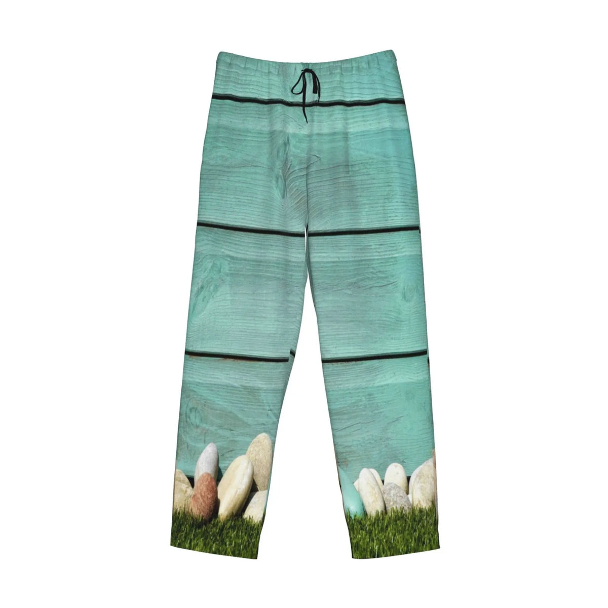 Wood Grain Pajama Pants with Drawstring and Pockets Z29699