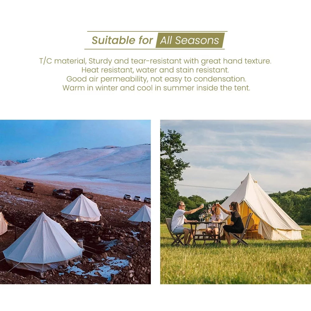 Canvas Bell Tent with Stove Jack 10ft H24994