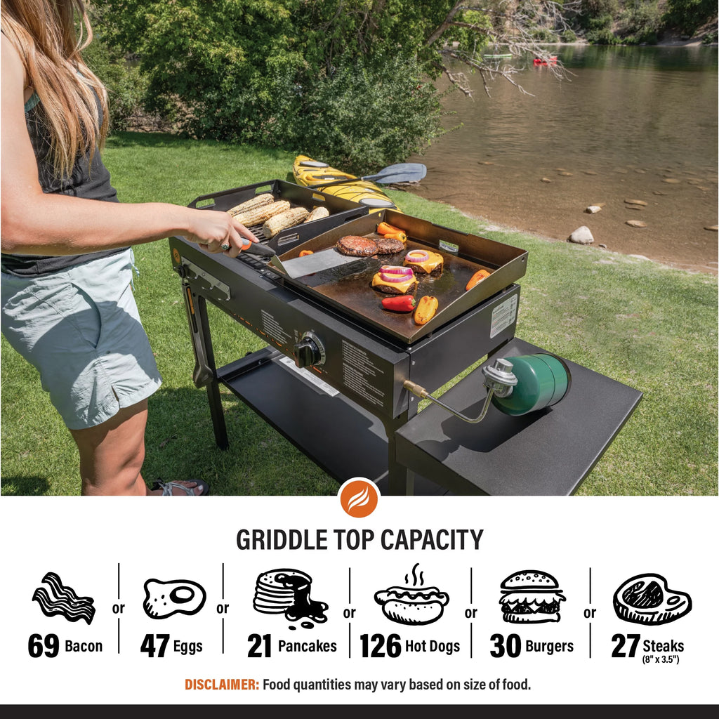 17 Griddle and Charcoal Grill Combo K924635