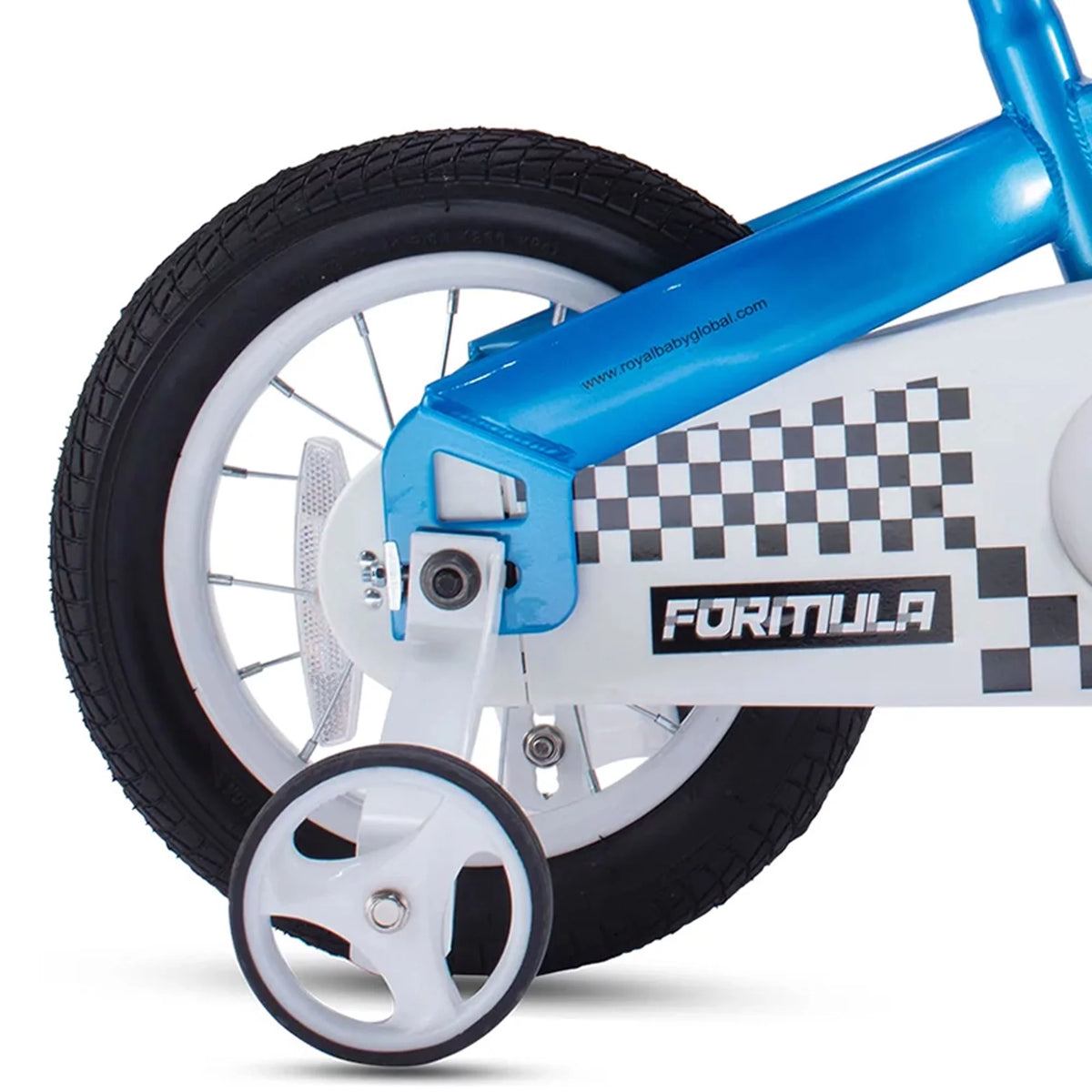 Blue Kids Bike with Training Wheels & Coaster Brake J865