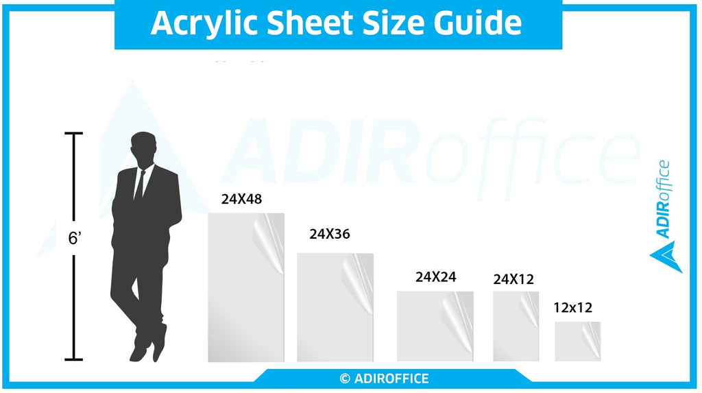 Black Acrylic Plexiglass Sheet 6 Pack V4364