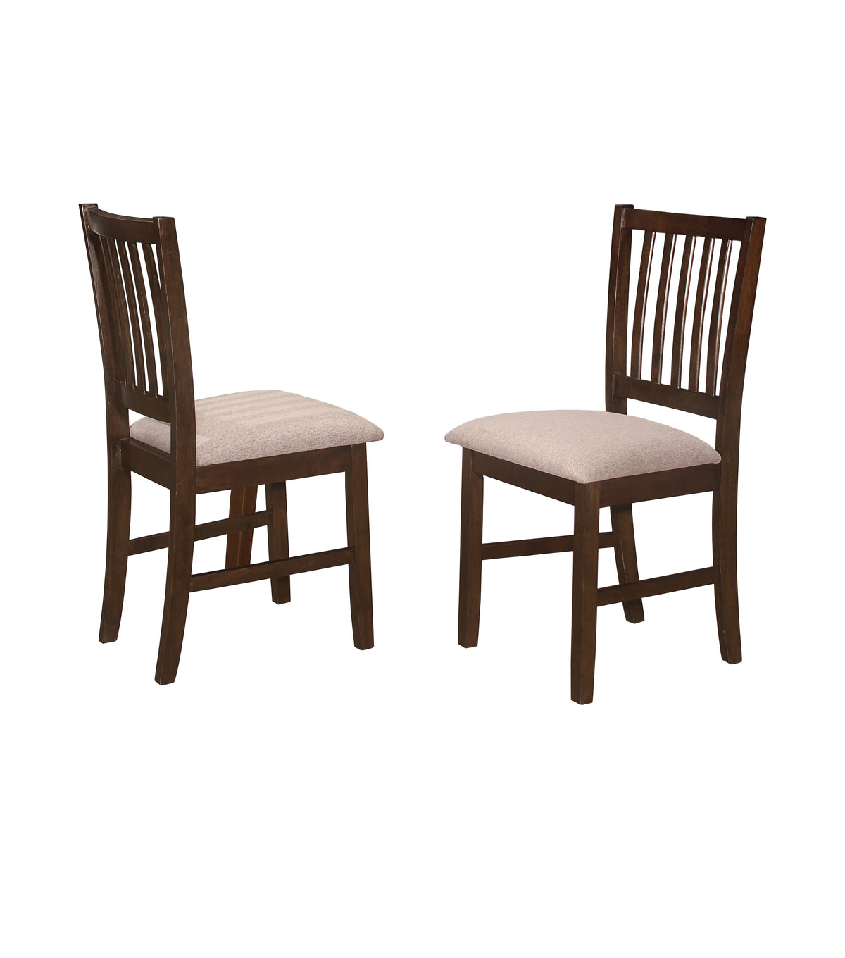 Wooden MDF Dining Chair with Fabric Cushion Set of 4 I300374
