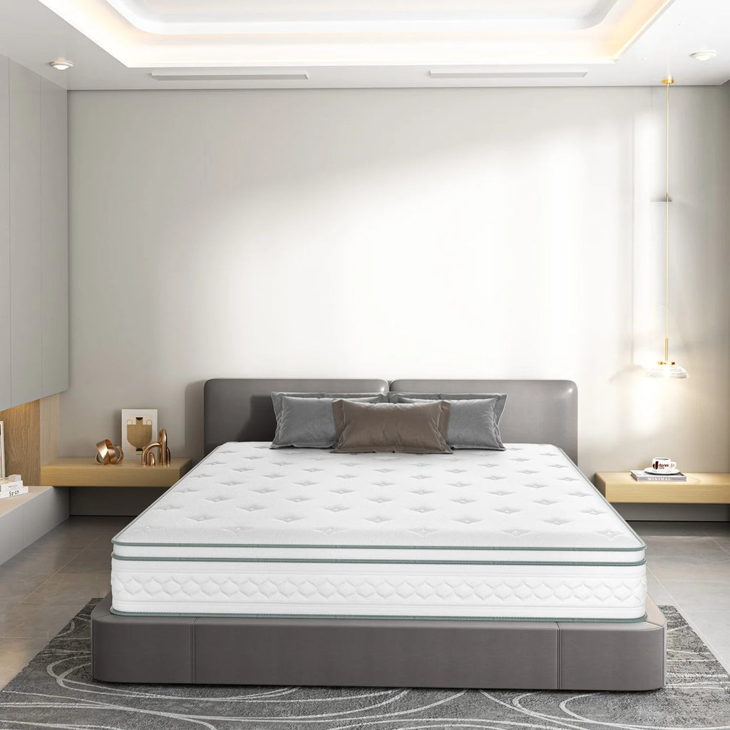 Queen 12 inch Cooling-Gel Memory Foam Innerspring Mattress U9578