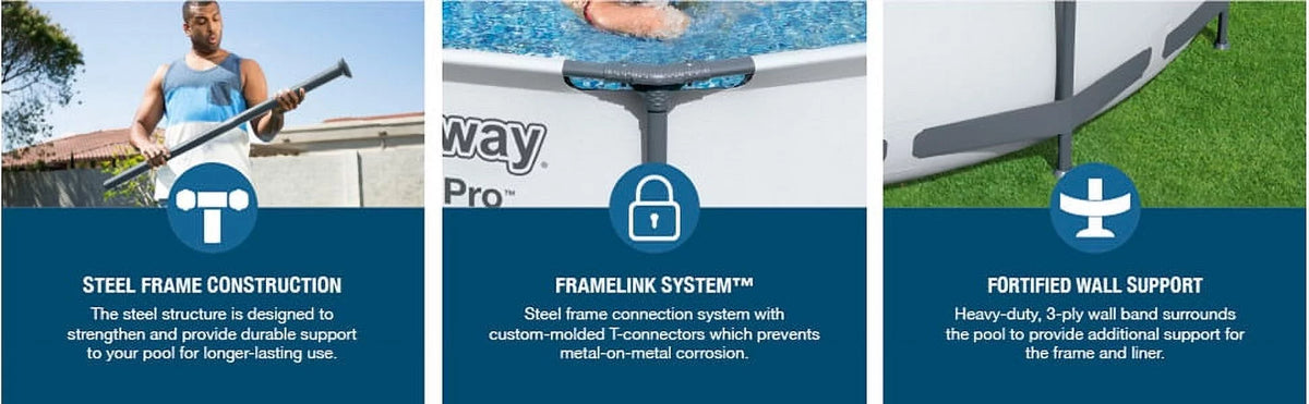 12-Foot by 30-inch Round Frame Swimming Pool Set K174778