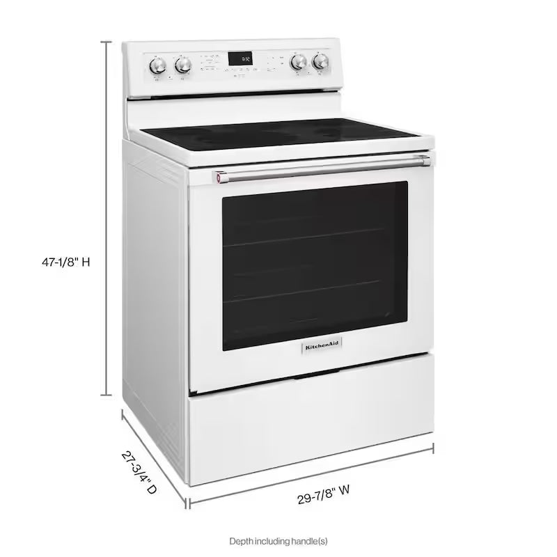 6.4 cu. ft. White Electric Range with Convection Oven T59076