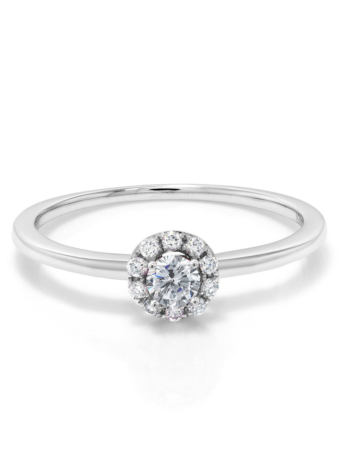 10K White Gold Lab Grown Diamond Engagement Ring G1402