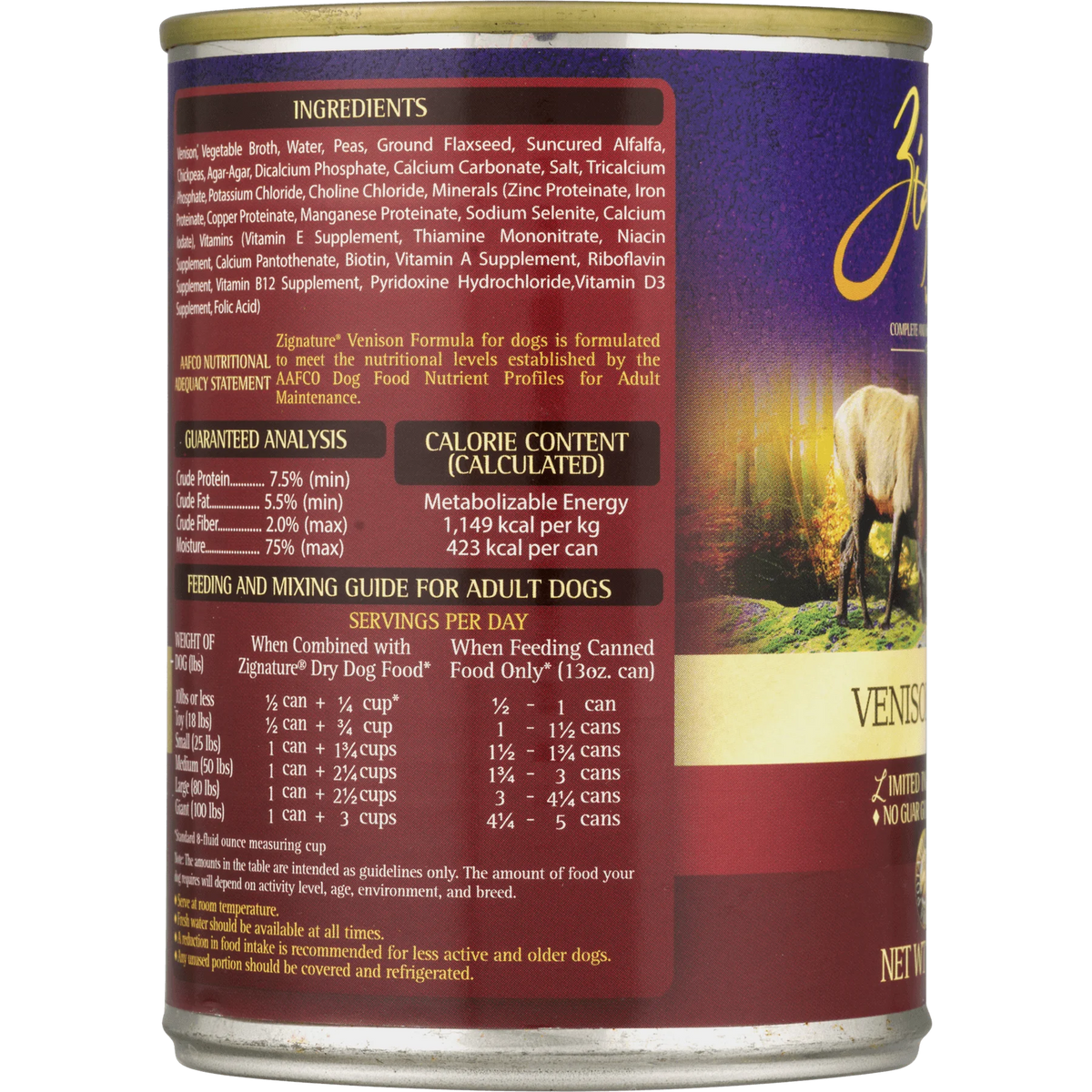 Venison Formula Wet Dog Food 13 Oz B18410