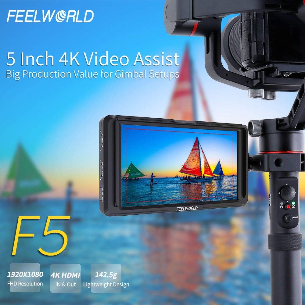 5 Inch Full HD 1920x1080 IPS On Camera Field Monitor with 4K HDMI Input Output T629