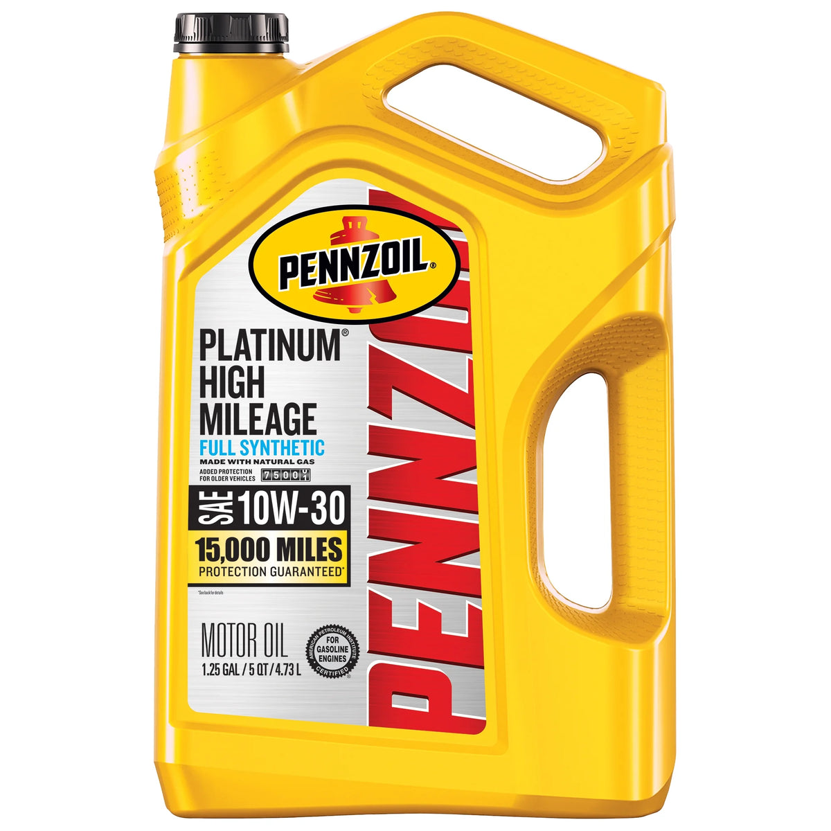 10W-30 Full Synthetic High Mileage Motor Oil, 5 Quart I80308
