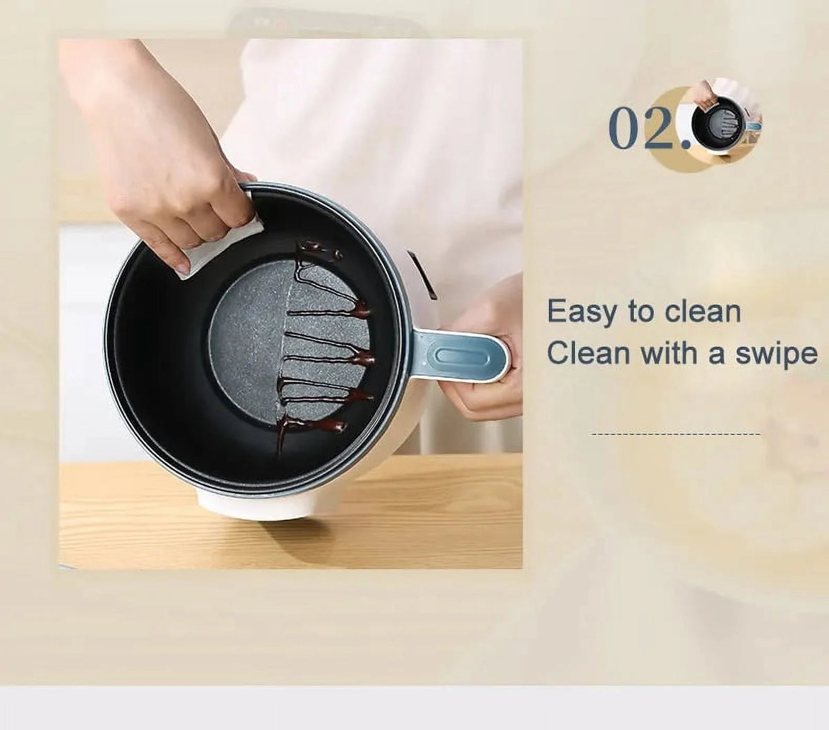 220V Electric Rice Cooker Non-Stick Hotpot Pan Q2425