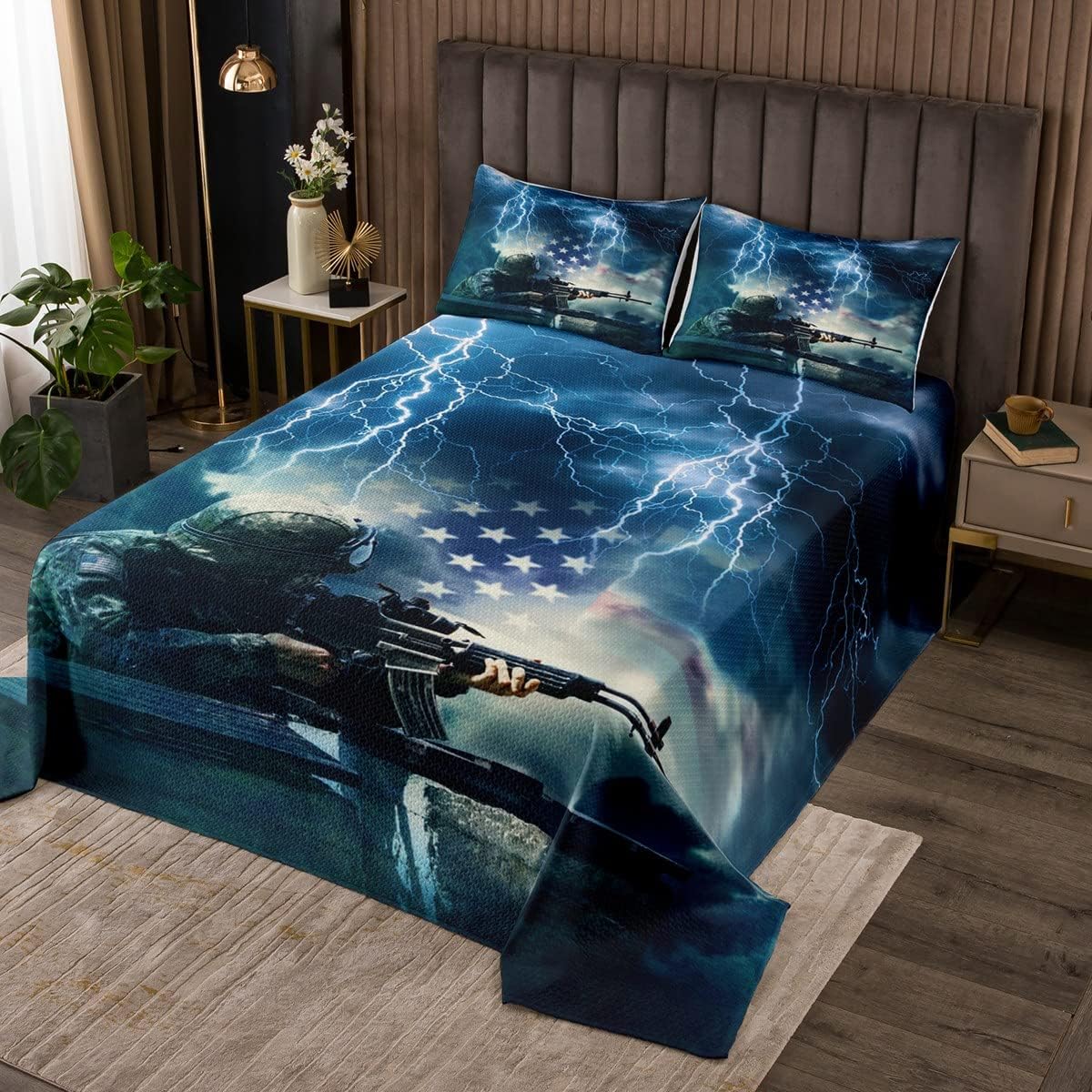 Twin Camo Quilted Bedspread M819
